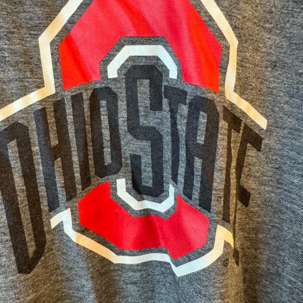 Nike Red and Gray Ohio State Women’s 3/4 Sleeve Tee - Picture 4 of 6